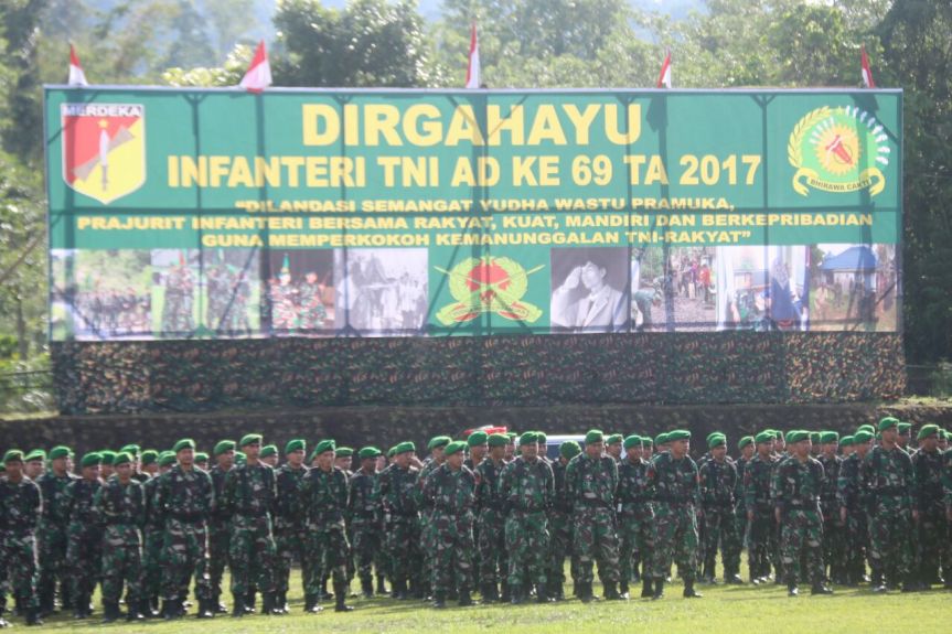 Apresiasi Kepada TNI, Walikota Eman Hadiri Peringatan HUT Infantri TNI AD&nbsp;Ke-69