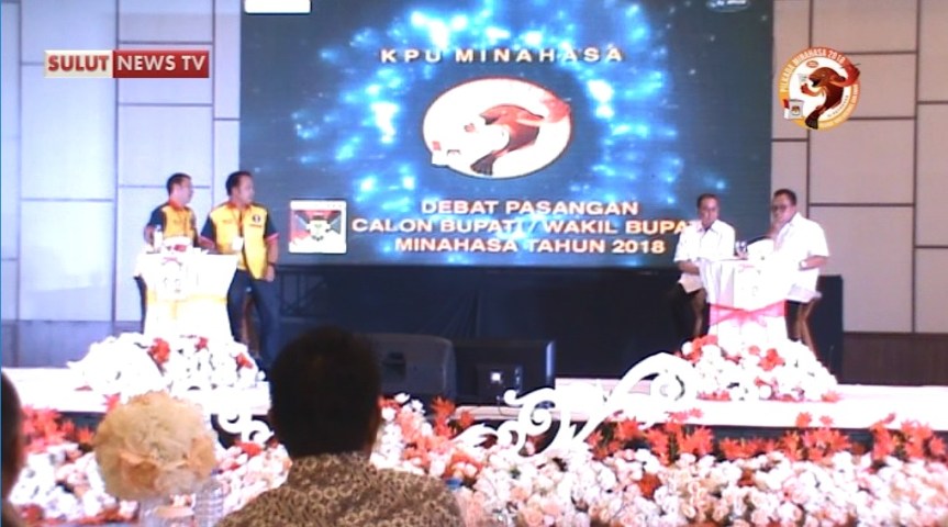 Debat Pasangan Calon Bupati & Wakil Bupati Sukses di gelar KPU Minahasa&nbsp;(Video)