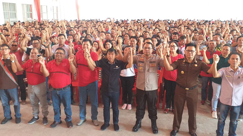 Ciptakan Pihut Mitra yang Berintegritas, 275 Calon Deklarasi&nbsp;Damai