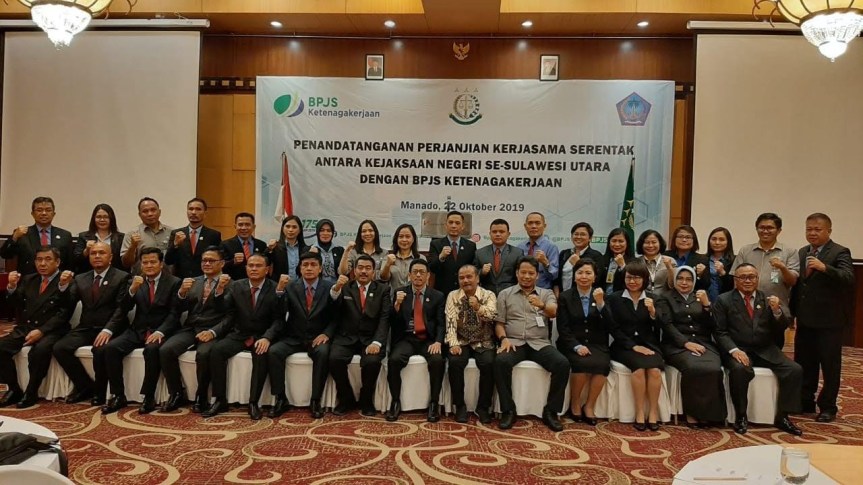 BPJamSos-TK Teken MoU dengan Kejati Sulut, Siap Kawal Perusahaan di&nbsp;Sulut.