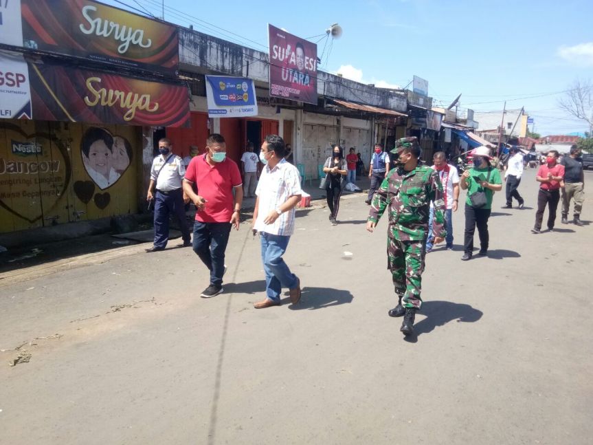 Pemberlakuan Pasar Tondano Bakal Buka Tiap Hari, Pemda Bersama TNI-POLRI Lakukan Peninjauan dan&nbsp;Sosialisasi