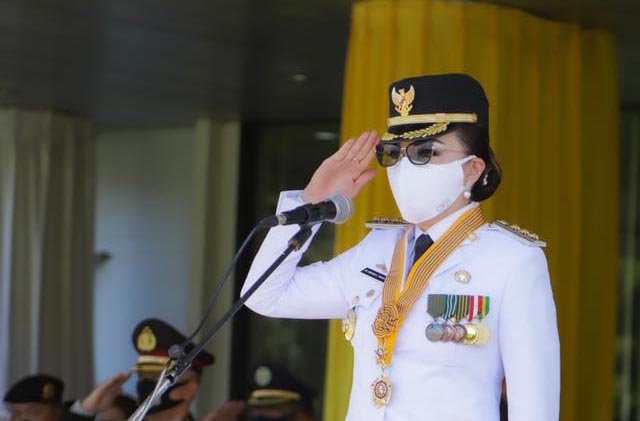 Bupati Minsel Tetty Paruntu Irup di Peringatan HUT RI&nbsp;ke-75