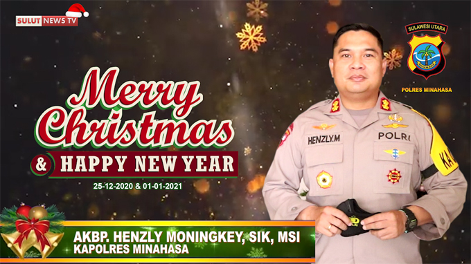 [VIDEO] Kapolres Minahasa Henzly Moningkey: Selamat Merayakan Hari Natal 2020 dan Tahun Baru&nbsp;2021