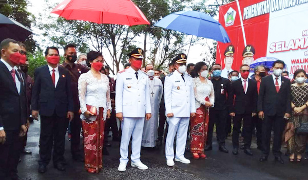 Usai Pelantikan, Pemkot Tomohon Lakukan Penyambutan Kepada Wali Kota Dan Wakil Wali Kota&nbsp;Tomohon