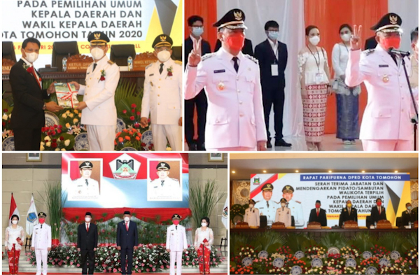 Caroll Senduk dan Wenny Lumentut Resmi Dilantik Gubernur Sulut Sebagai Wali Kota dan Wakil Wali Kota&nbsp;Tomohon