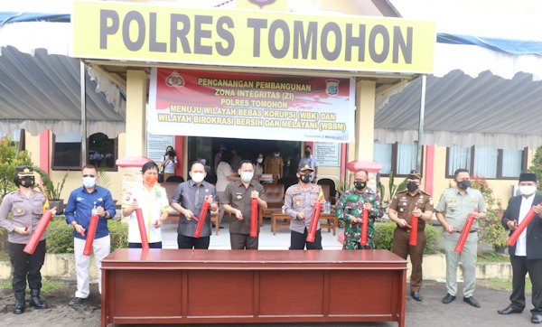 Digelar Polres Tomohon, Walikota Senduk Ikut Teken Pencanangan Zona Integritas Menuju&nbsp;WBK-WBBM