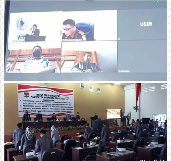 Paripurna DPRD, Pemkab Mitra Serahkan LKPJ Tahun&nbsp;2020