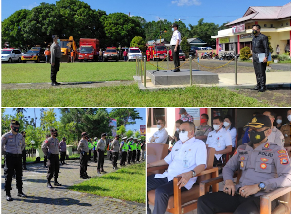 Polres Tomohon Gelar Apel Kesiagaan Tanggap&nbsp;Bencana