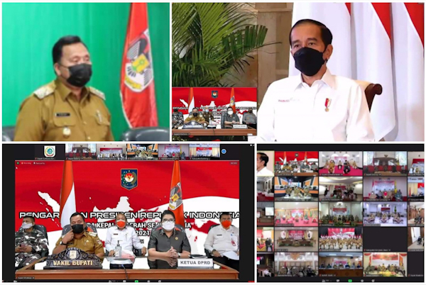 Wabup Dondokambey Ikuti Rakor Kepala Daerah se-Indonesia, Pemkab Minahasa Siap Jalakan Instruksi Presiden&nbsp;Jokowi