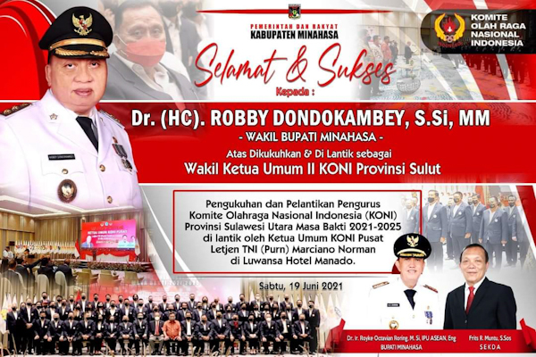Wabup Robby Dondokambey Dilantik Jadi Waketum II KONI&nbsp;Sulut