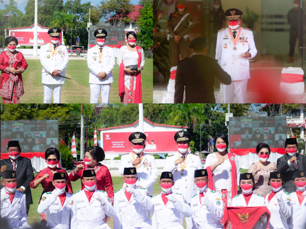 Momentum HUT Kemerdekaan RI ke-76 Tahun di Pemprov Sulut, Sederhana dan Menerapkan Protokol&nbsp;Kesehatan