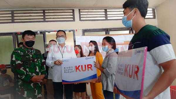 Sinergi BRI-TNI AD, Gelar Vaksinasi dan Salurkan BPUM, KUR ke Warga&nbsp;Minut