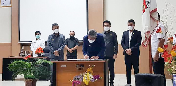 Dihadiri FDW-PYR, DPRD Minsel Gelar Paripurna pembahasan Penetapan Rencana Kerja DPRD,  2022 dan Pembicaraan Tingkat Kedua Ranperda Perubahan APBD&nbsp;2021