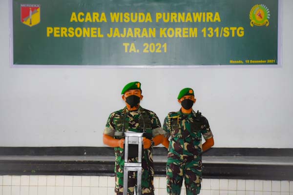Brigjen TNI  Meyer Pimpin Acara Pelepasan Wisuda Purnawira Personel Korem 131/Santiago&nbsp;2021
