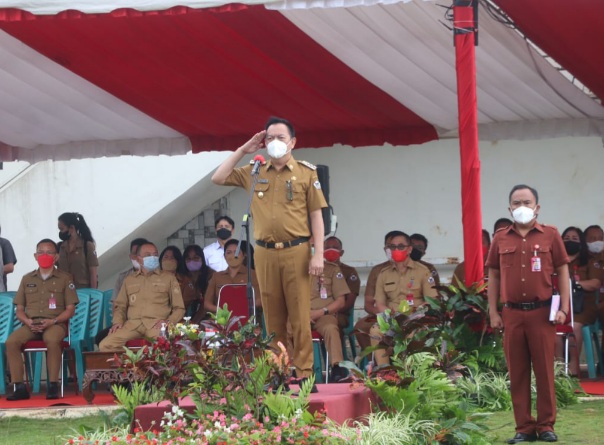 Wali Kota Tomohon Caroll Senduk Pimpin Apel Kerja Perdana Jajaran Pemkot&nbsp;Tomohon
