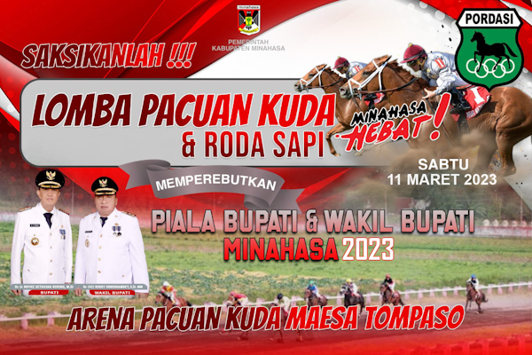Pemkab Minahasa Siap Gelar Kejuaraan Pacuan Kuda Piala Bupati dan Wakil Bupati Minahasa&nbsp;2023