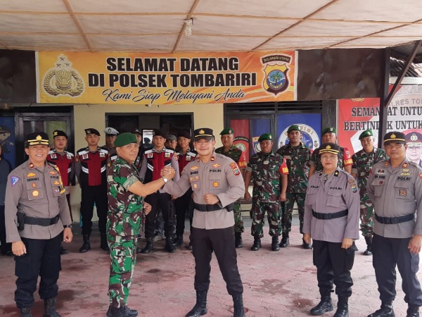 Jalin Sinergitas POLRI Gandeng TNI Jaga Kamtibmas di Wilkum Polres&nbsp;Tomohon