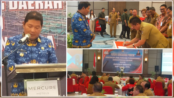 Bupati Jemmy Kumendong Buka Forum Konsultasi Publik Rancangan Awal RPJPD Minahasa&nbsp;2025-2045