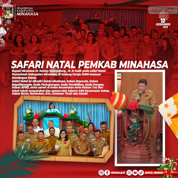 Bupati Kumendong: Natal Momentum Indah Umat Kristen Untuk Mewujudkan Kasih Dan&nbsp;Perdamaian