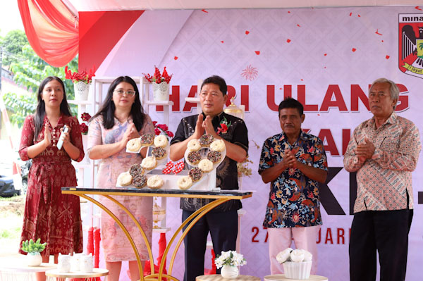 Momentum HUT ke-29 Desa Kalasey Dua, Bupati Kumendong: Jaga Keminaesaan dengan Falsafah Sitou Timou Tumou&nbsp;Tou