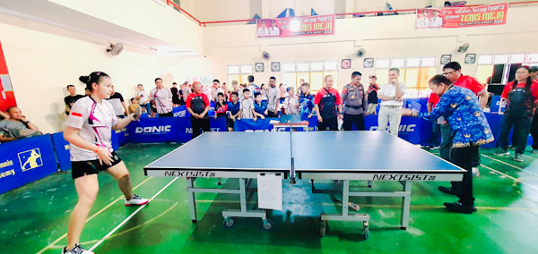Masih Semarak HUT Kota Manado ke-401 Tahun, Sekkot Micler Lakat Buka Lomba Tenis&nbsp;Meja