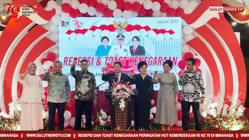 Video: Resepsi dan Toast Kenegaraan Peringatan Ke-79 Kemerdekaan RI di&nbsp;Minahasa