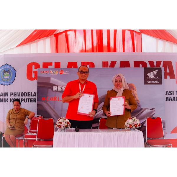 Honda DAW MoU Dengan SMK N 1 Tomohon, Terkait Praktek Kerja Industri dan Informasi Tenaga&nbsp;Kerja