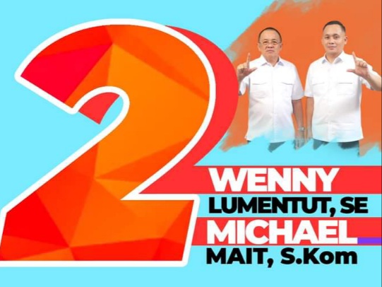 No Urut 2 Victory lambang kemenangan Wenny –&nbsp;Michael