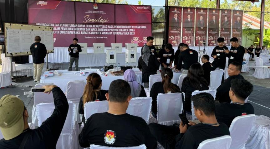 Jelang Pilkada Serentak 2024, KPU Mitra Gelar Simulasi Pemungutan&nbsp;Suara