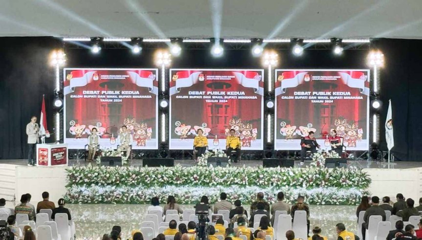 KPU Minahasa Sukses Gelar Debat Kedua Pilkada Serentak&nbsp;2024