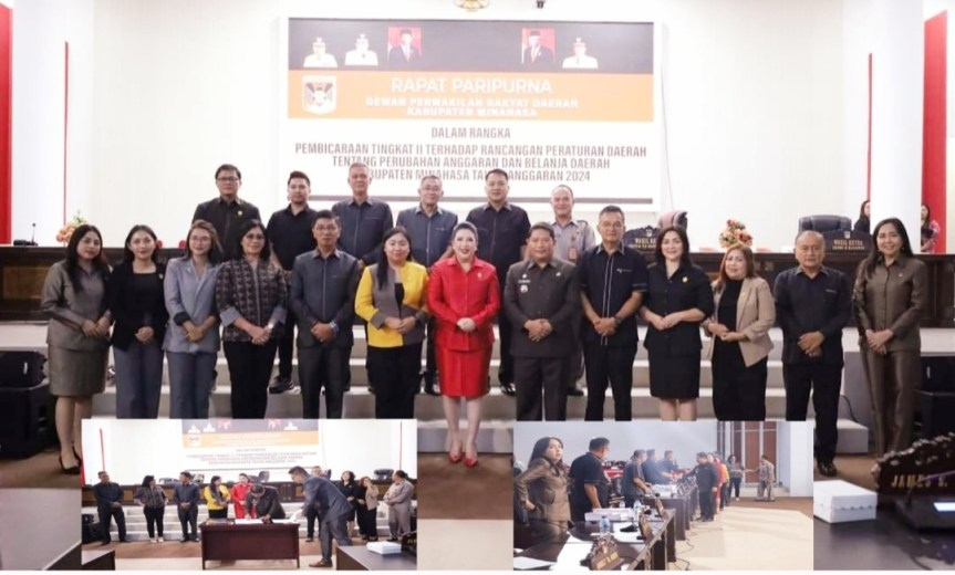 DPRD Minahasa Setujui Ranperda Tentang Perubahan APBD Tahun 2024 Menjadi&nbsp;Perda