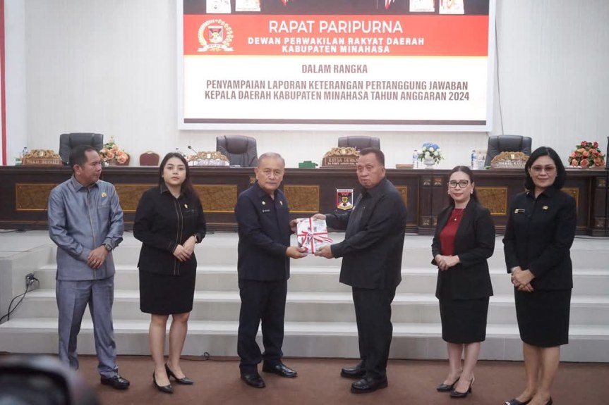 Pemkab Sampaikan LKPJ Kepala Daerah 2024 ke DPRD&nbsp;Minahasa