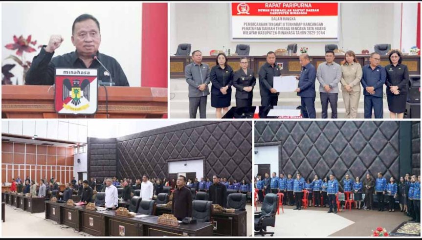 Video: Ranperda RTRW Minahasa 2025-2044 Ditetapkan, Bupati Minahasa Robby Dondokambey Apresiasi Pimpinan dan Anggota&nbsp;DPRD