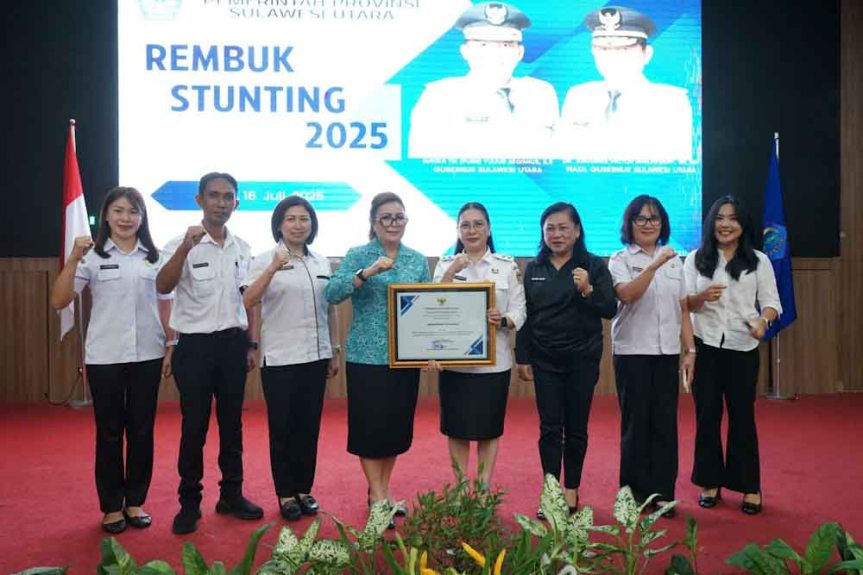 Pemkab Minahasa Sukses Tangani dan Cegah Stunting, Raih Penghargaan di Rembug Stunting Tingkat&nbsp;Provinsi