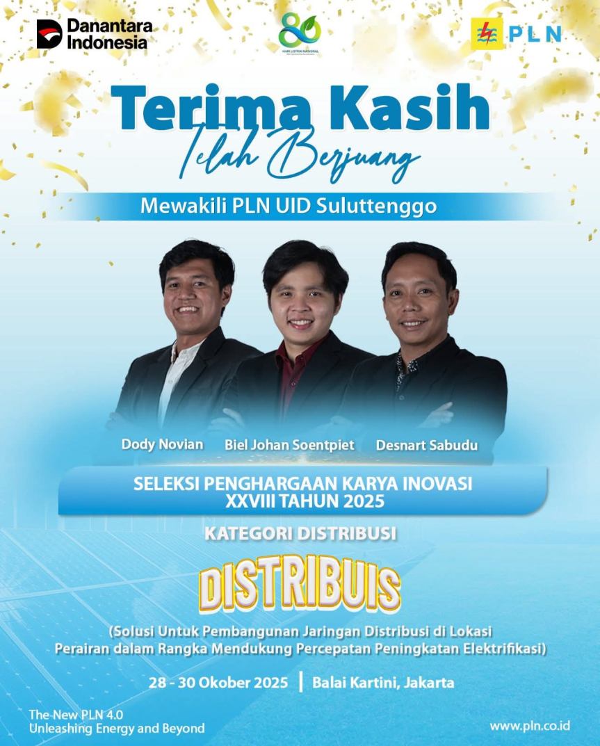 PLN UID Suluttenggo Raih Prestasi pada Ajang Karya Inovasi XXVIII&nbsp;2025