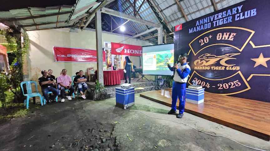 DAW Gelar Edukasi Safety Riding Bersama Komunitas Honda Manado Tiger&nbsp;Club