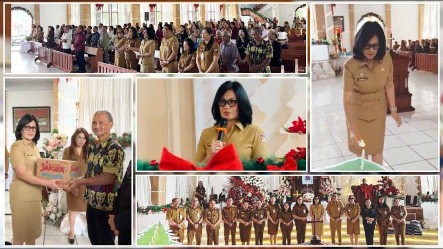 Sekda Watania Sampaikan Pesan Natal Bupati Minahasa pada Safari Natal Pemkab Minahasa di&nbsp;Tondano