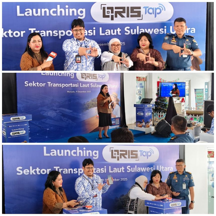 BRI Dukung Transformasi Digital Transportasi Laut, QRISTap Resmi Diluncurkan di Pelabuhan&nbsp;Manado