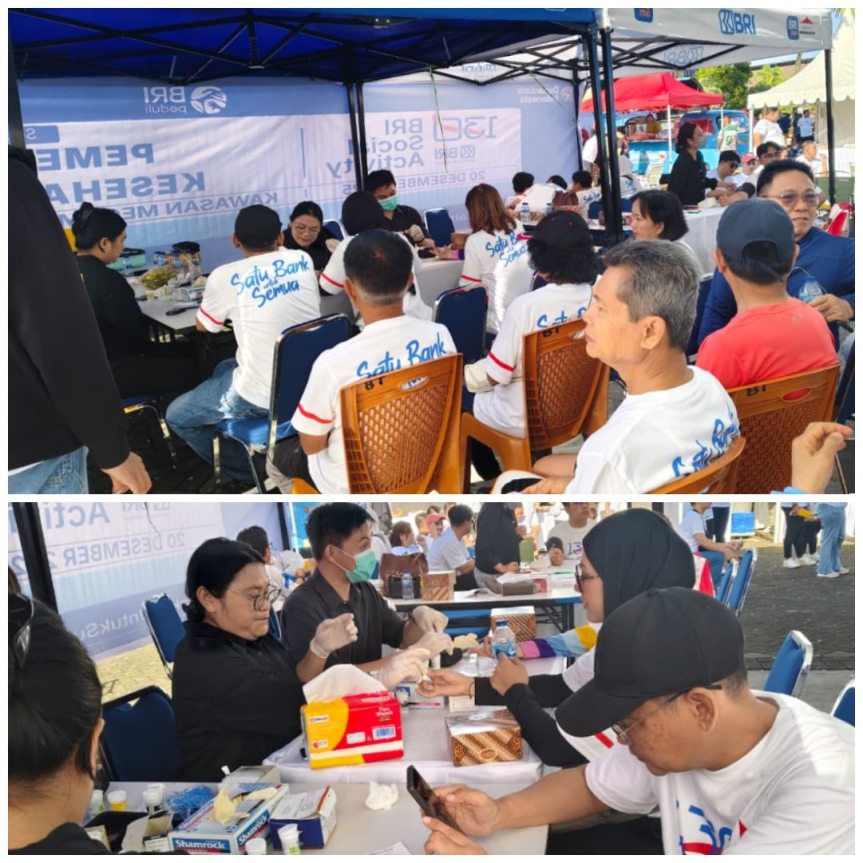 BRI Gelar Pemeriksaan Kesehatan Gratis di Manado dalam Rangka Ulang Tahun&nbsp;Ke-130