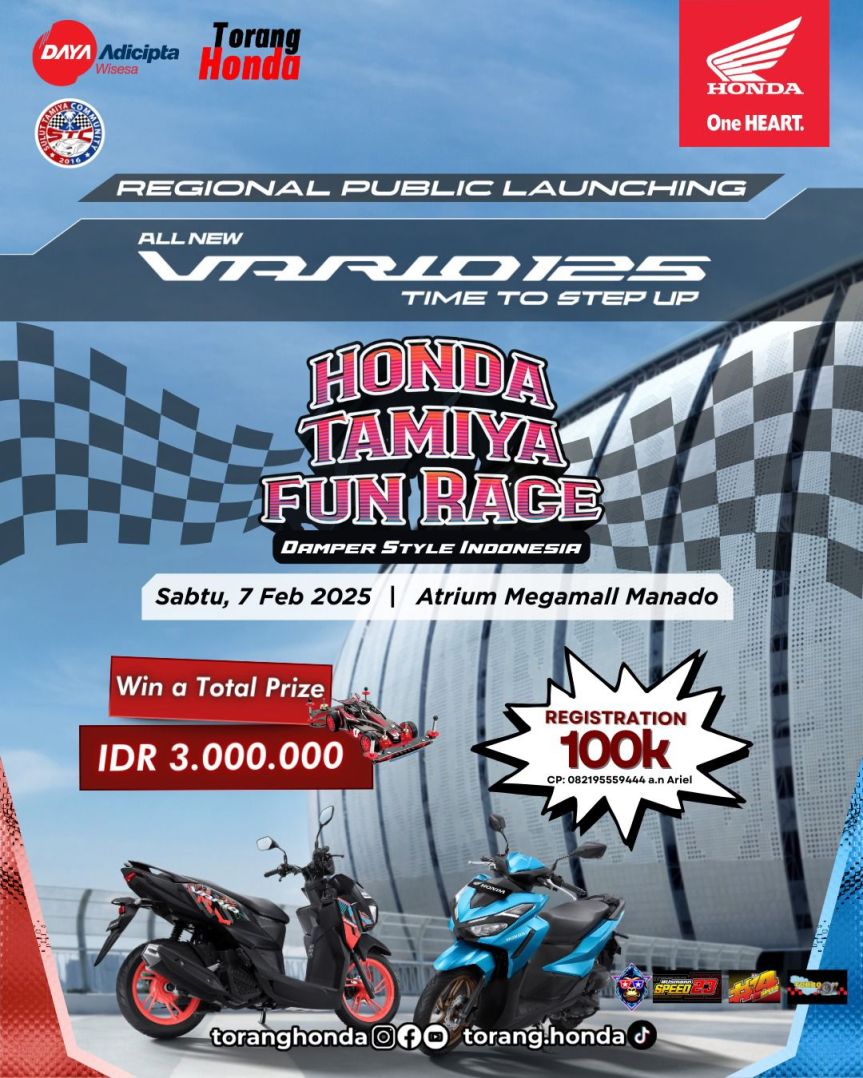 Honda Tamiya Fun Race Meriahkan Regional Public Launching New Honda Vario 125 di&nbsp;Manado