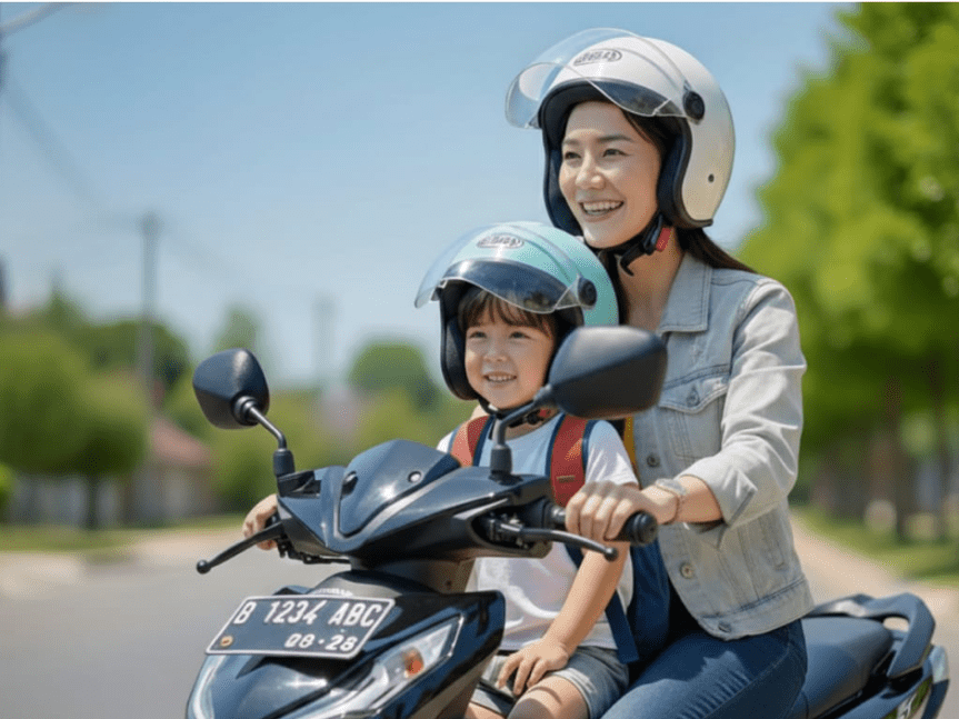 Bonceng Anak di Depan Motor Berisiko Tinggi, DAW Ingatkan Orang Tua Utamakan&nbsp;Keselamatan