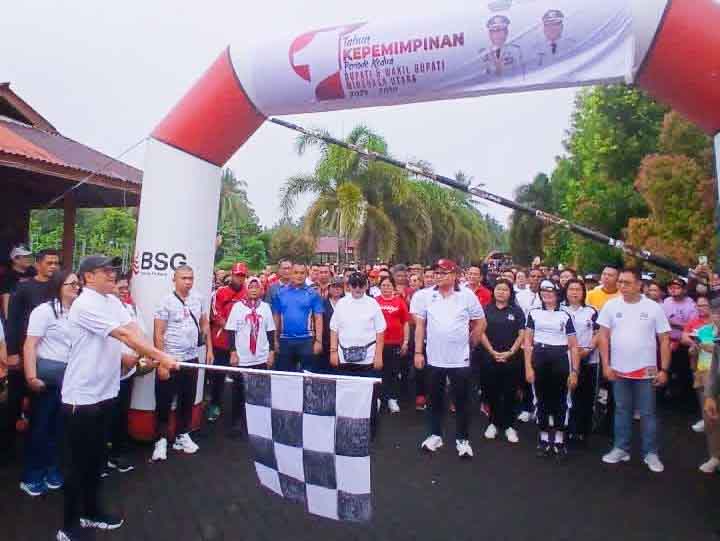 Momen Satu Tahun Kepemimpinan Di Periode Ke Dua, Joune – Kevin Ajak Pasukan Jalan&nbsp;Sehat